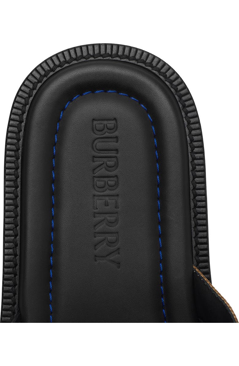 Burberry Drift Slide Sandal, Alternate, color, Black/ Sand Ip Check