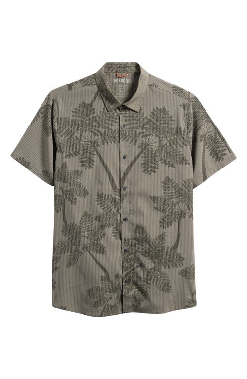 Roark Bless Up Short Sleeve Button-up Shirt In Gray
