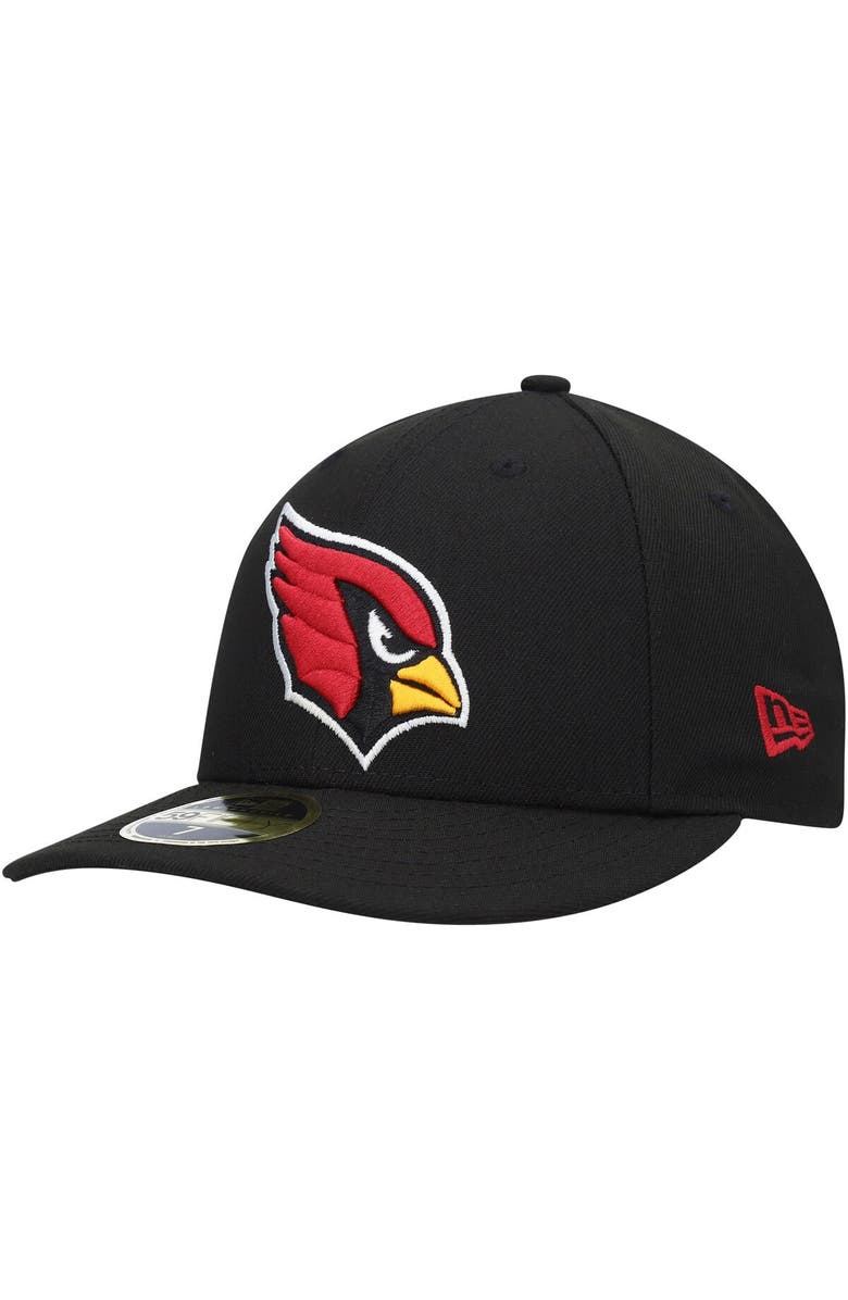 New Era Men's New Era Black Arizona Cardinals Omaha Low Profile 59FIFTY Fitted Hat, Main, color, Black