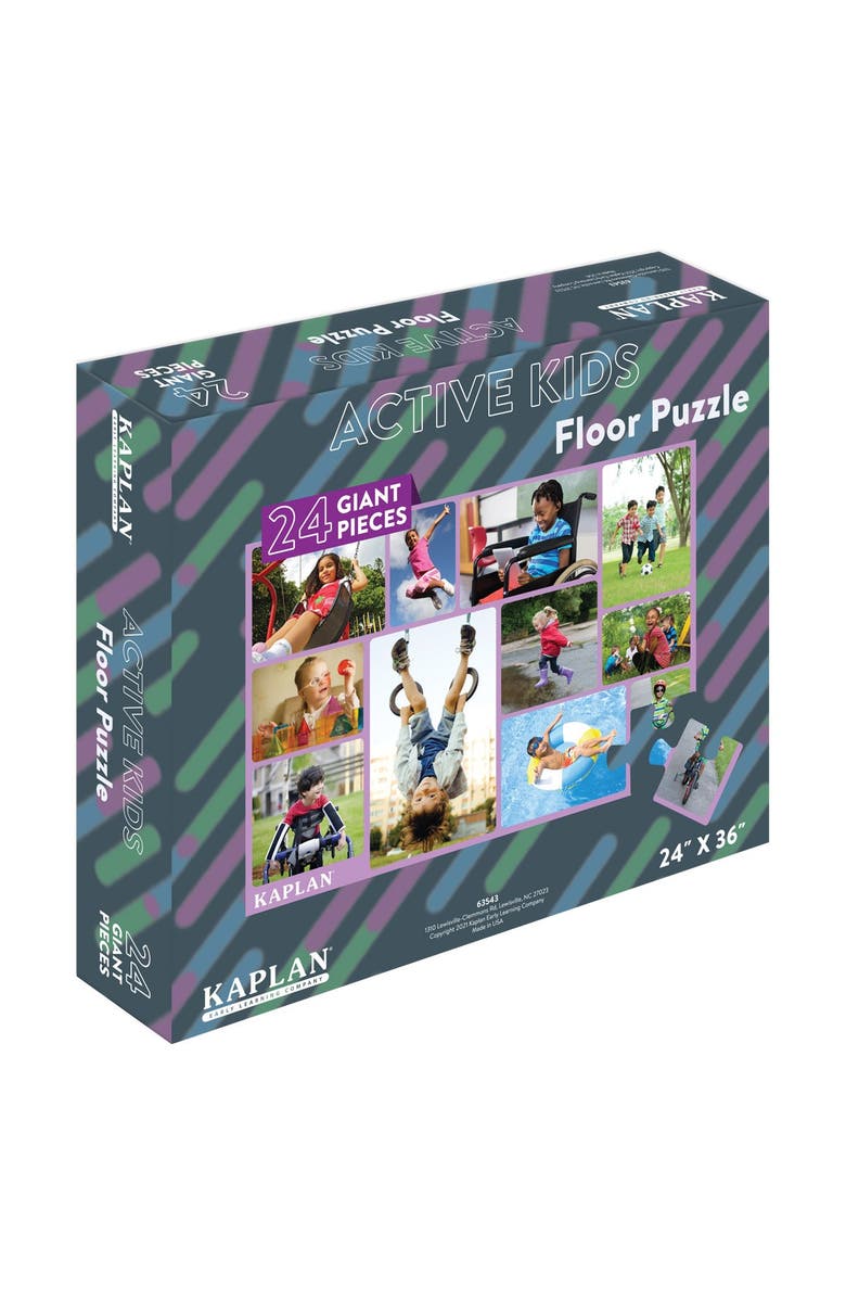 Kaplan Early Learning Company Active Kids Floor Puzzle - 24 Pieces, Alternate, color, Multicolored