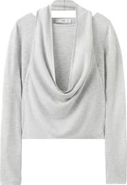 MANGO Cowl Front Sweater