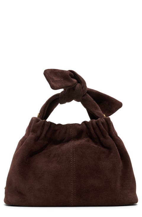 Emily Suede Top Knot Bag