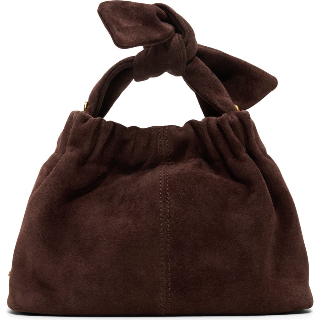Ted Baker London Emily Suede Top Knot Bag In Brown
