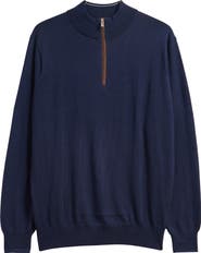 Peter Millar Autumn Crest Merino Wool Blend Quarter Zip Sweater