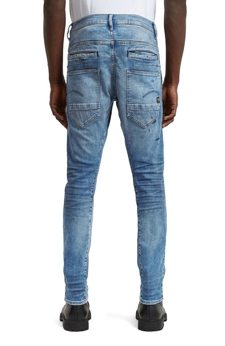 G-STAR D-Staq 3D Slim Fit Jeans, Alternate, color, Antique Blue Indy Repairs