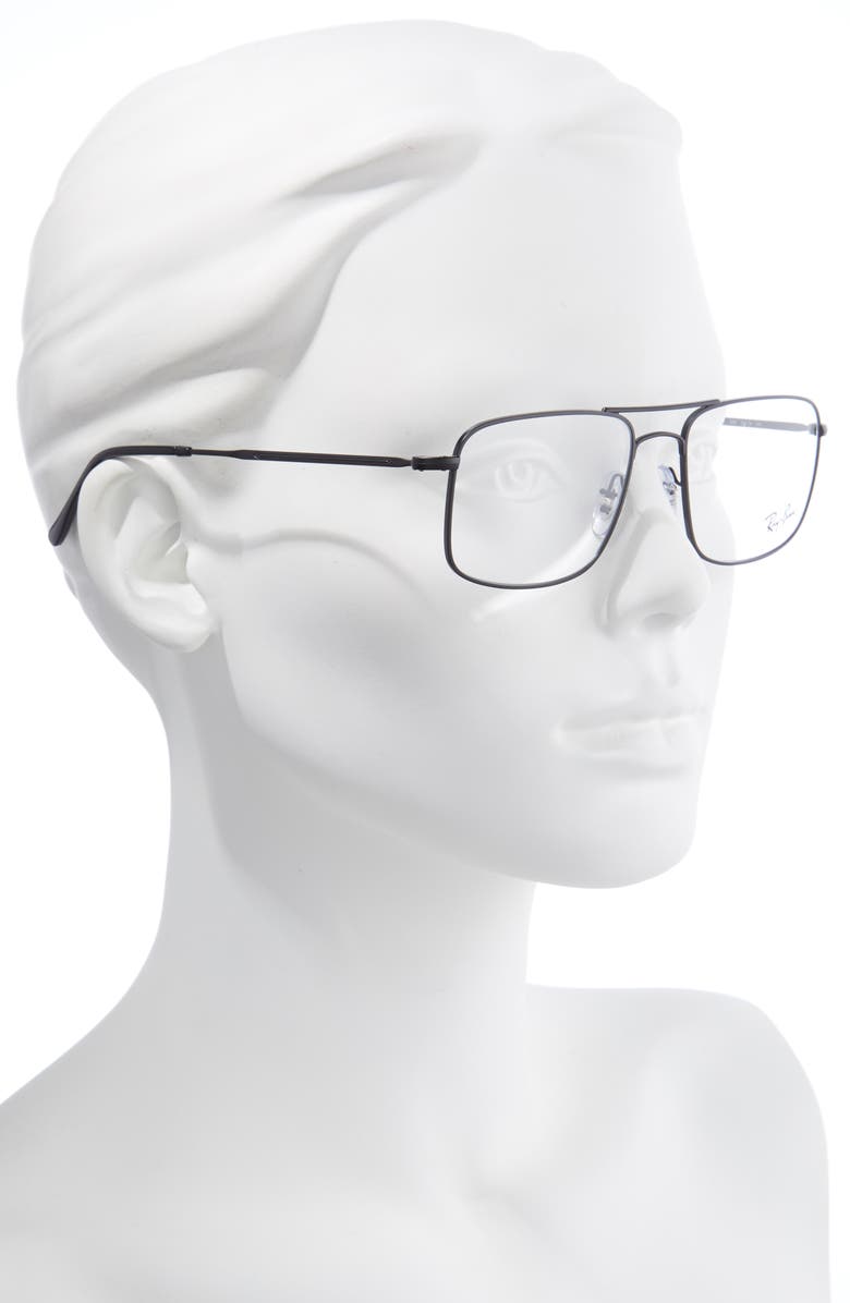 Ray-Ban 55mm Square Blue Light Blocking Glasses, Alternate, color,