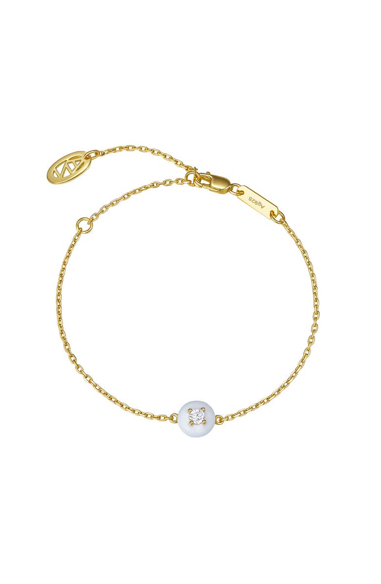 Anna Zuckerman Petit Cupcake Bracelet, Main, color, White/Yellow Gold