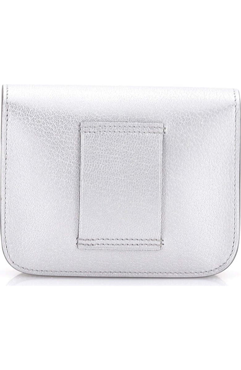 Pre-Owned Hermes Constance Slim Wallet Chevre Chamkilight, Alternate, color, Gris Argente