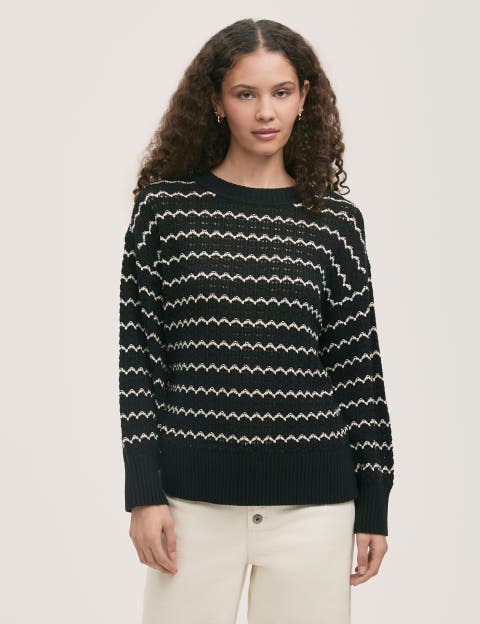 Sansa Long Sleeve Crochet Sweater
