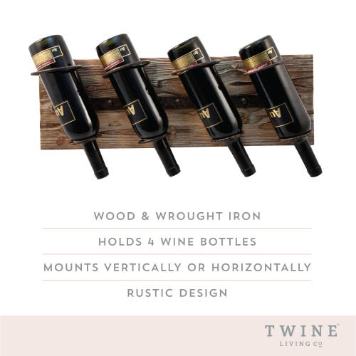 Twine Metal And Wood Wine Rack In Wood