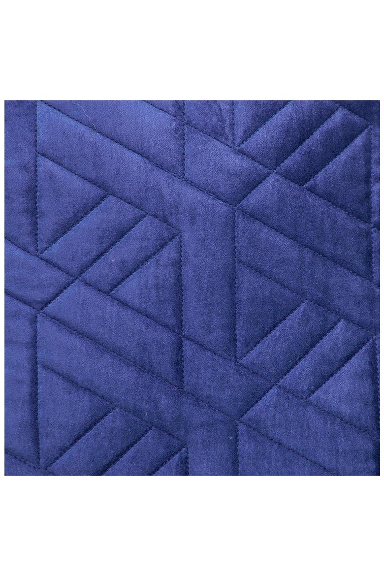 Delta Topstitched Throw Pillow, Alternate, color, BLUE