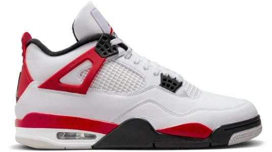 Nike Air Jordan 4 Retro Mid Top_Men_White_fire Red
