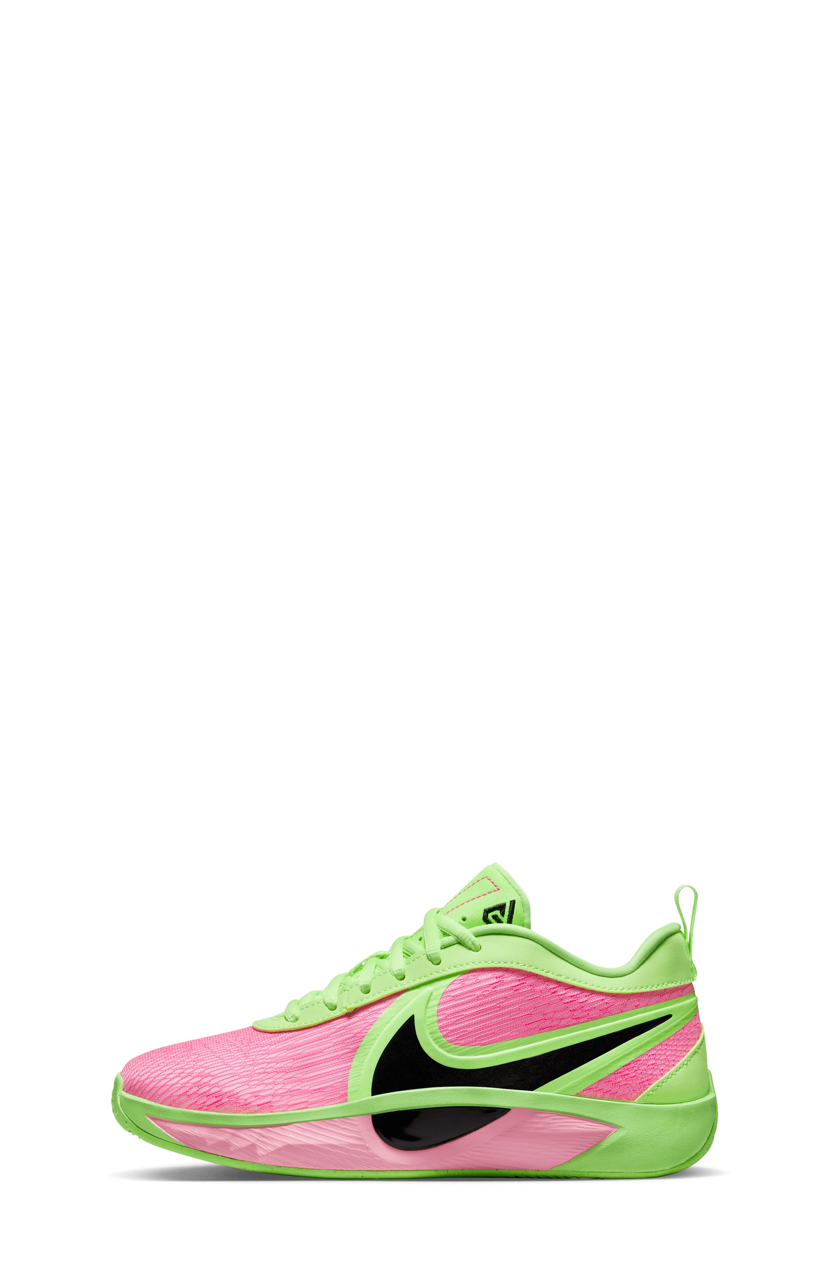Nike Kids' Giannis Freak Basketball Shoe, Alternate, color, Lime/ Hyper Pink/ Iron Grey