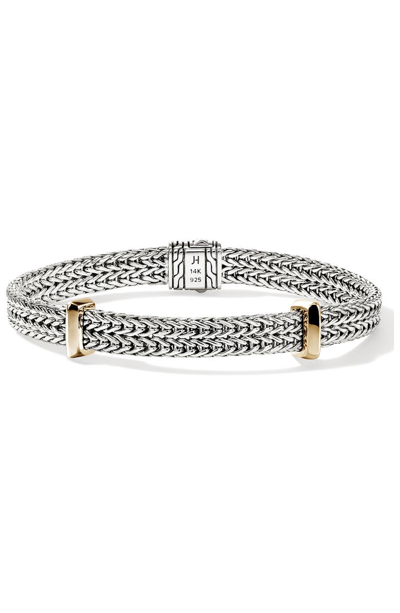 John Hardy Icon Link Station Bracelet, Main, color, Silver And Gold