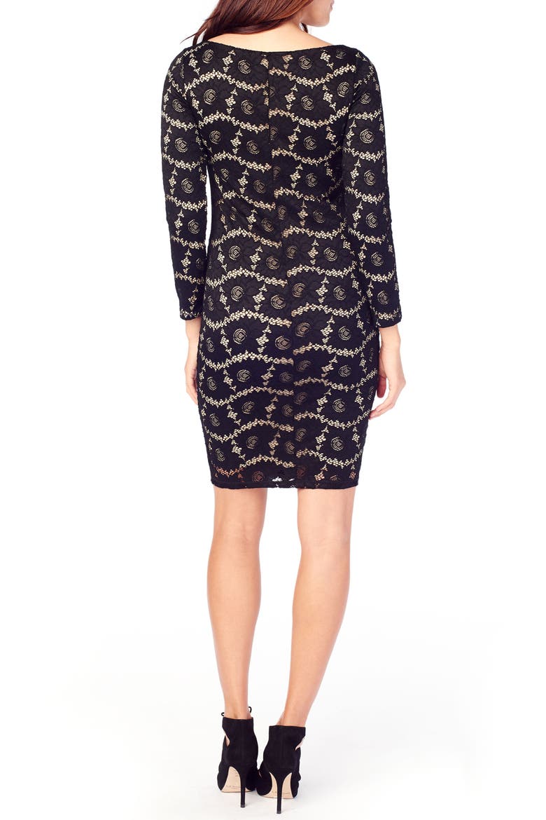 Lace Maternity Dress, Alternate, color, BLACK COMBO