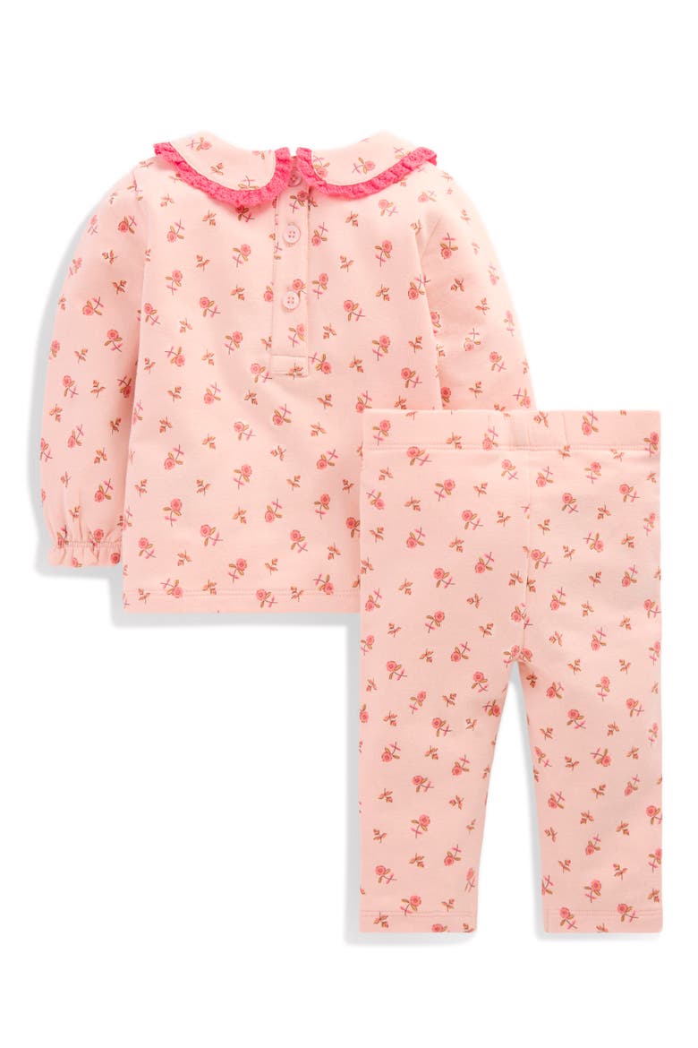 Kids' Pretty Collar Sweatshirt and Leggings Set, Alternate, color, BOTANIC PINK DITSY FLORAL