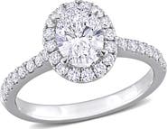 Julianna B. 1-1/2 CTW Lab-Grown Diamond Oval Halo Ring 14k