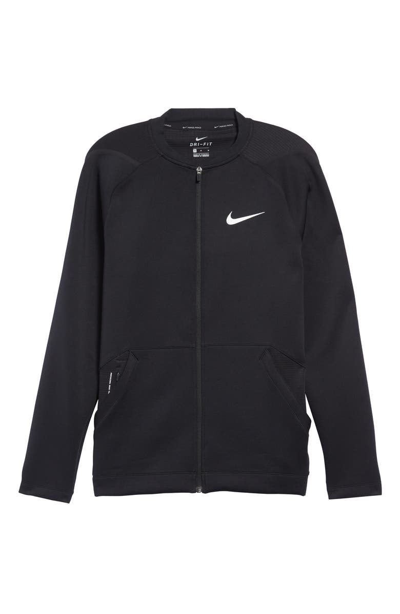 Nike Pro Dri-FIT Zip Fleece Jacket, Alternate, color, 