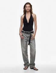 Koton Halter Neck Drape Bodysuit