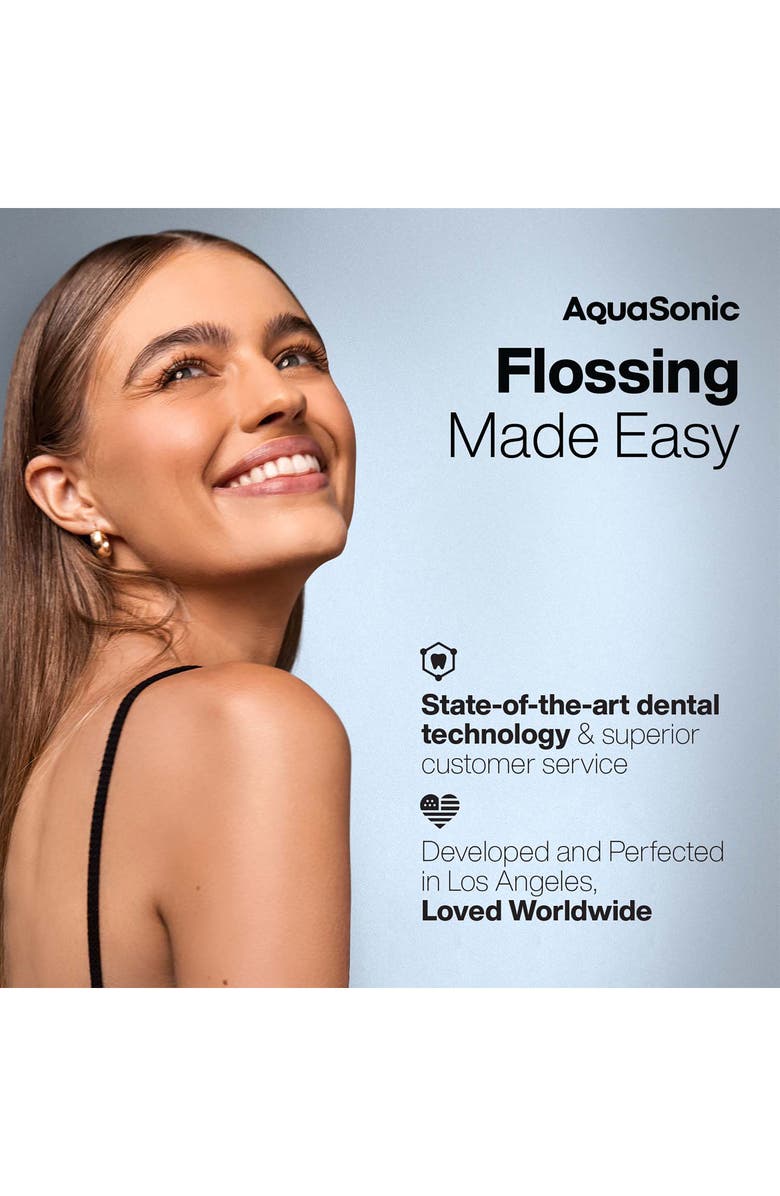 AQUASONIC Elite Rechargeable Water Flosser, Alternate, color,