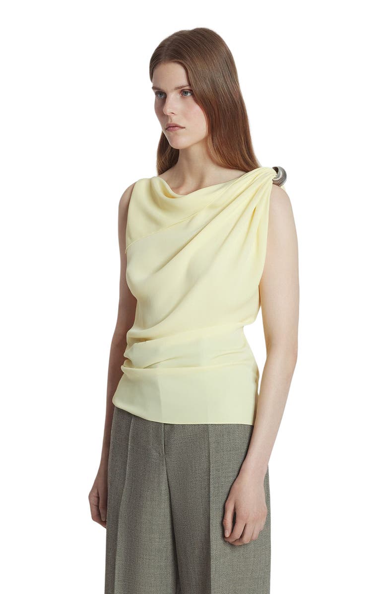 Lanvin ARPÈGE RING DRAPED TOP IN CADY, Alternate, color, 
