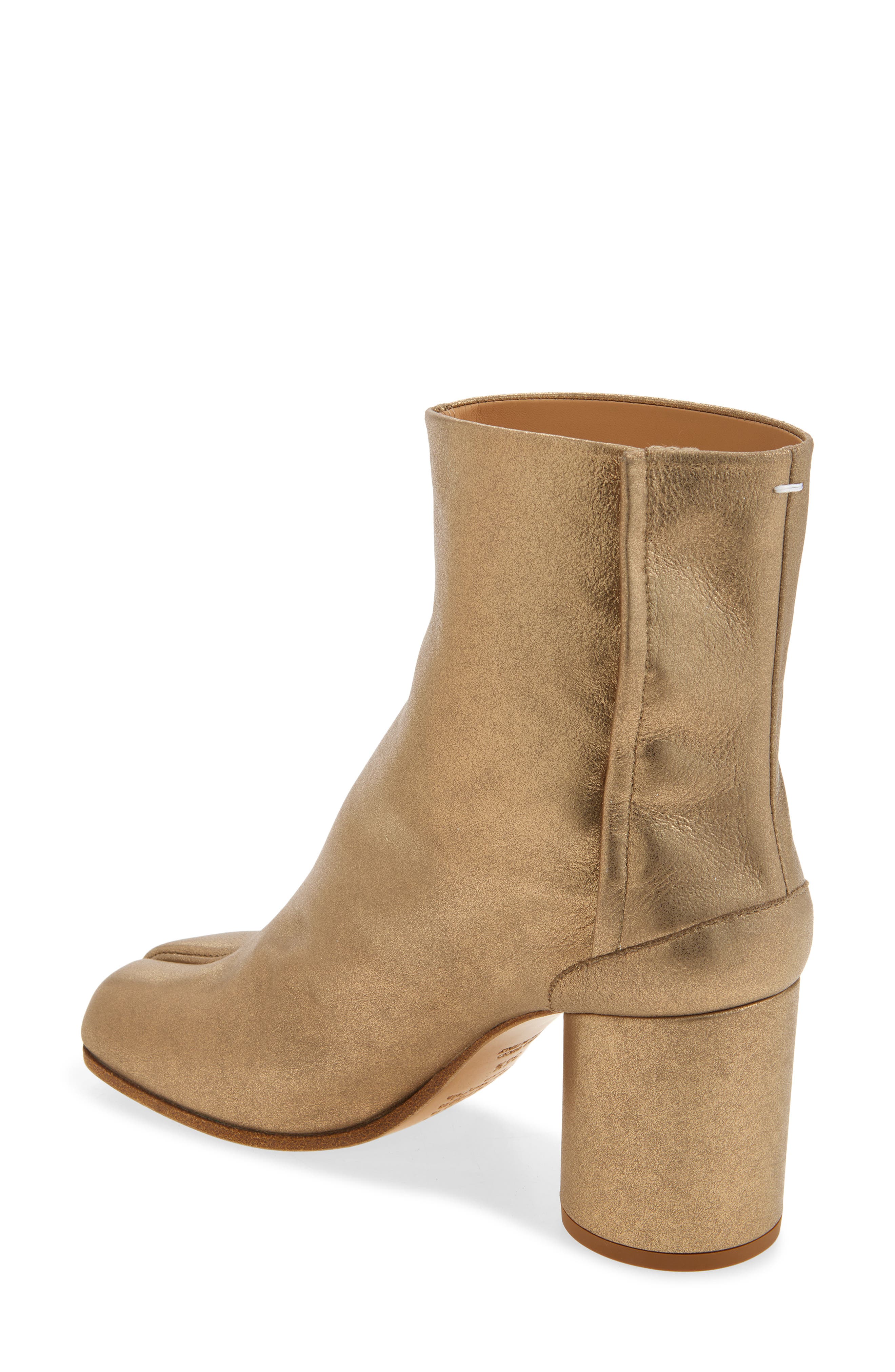 Maison Margiela Tabi Ankle Boot, Alternate, color, Metallic Gold