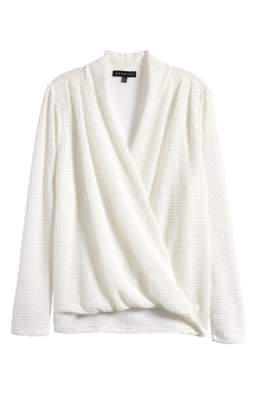 Gibsonlook Open Stitch Surplice Sweater In Ivory