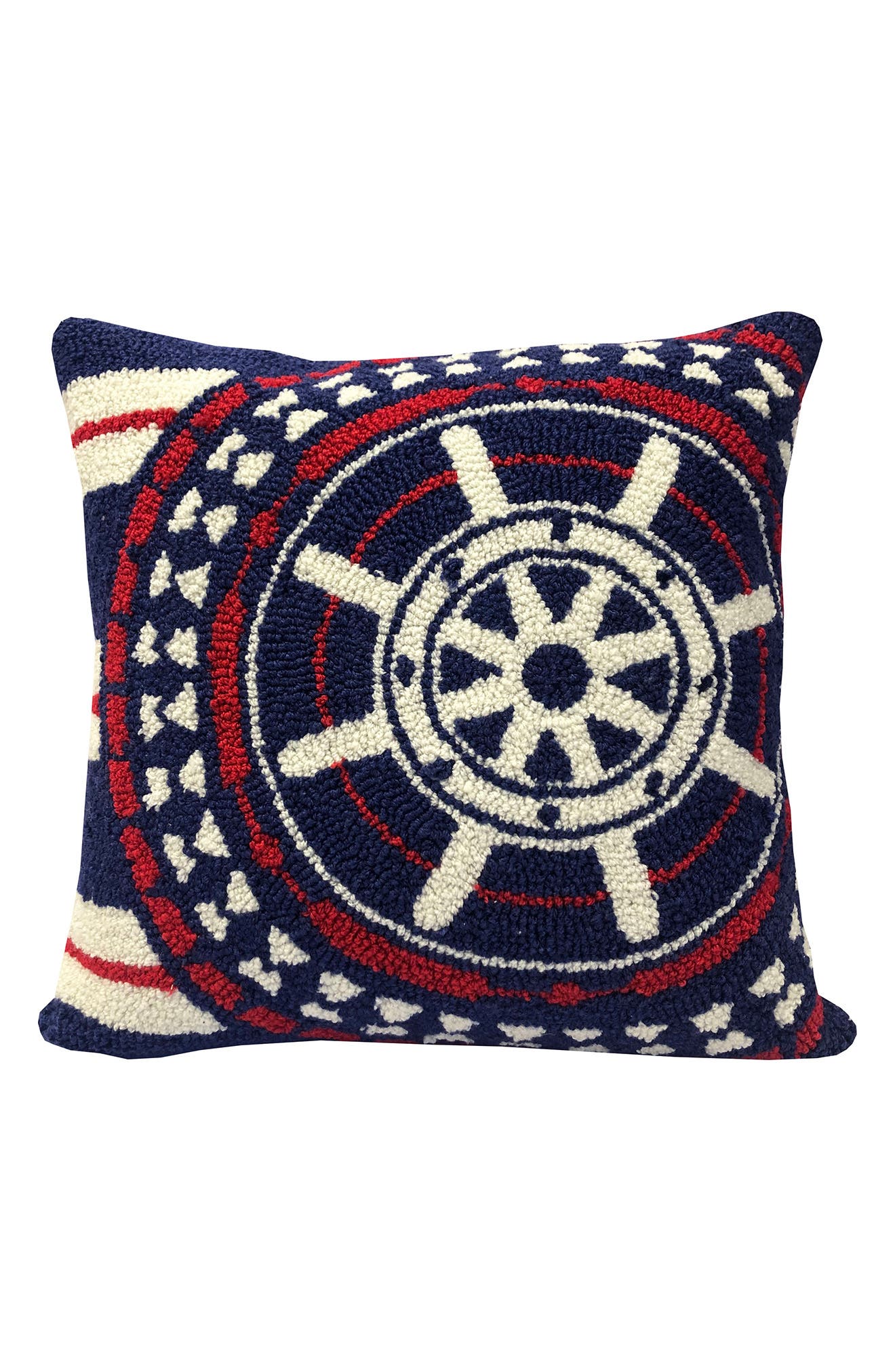 R16 HOME Nautical Wheel Indoor/Outdoor Throw Pillow