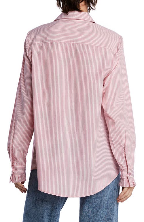 WASH LAB DENIM WASH LAB DENIM RUFFLE STRIPE TUXEDO SHIRT