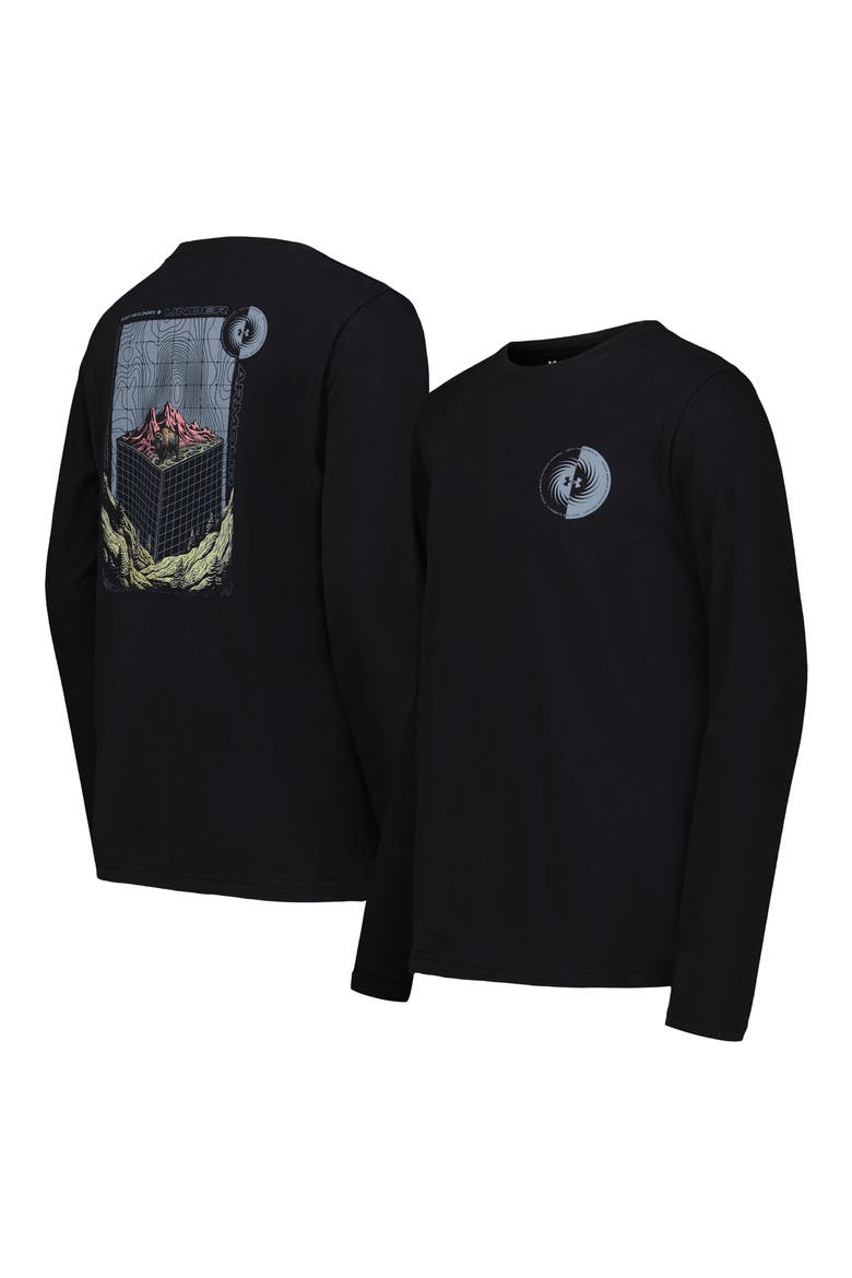 Kids' Buffalo Graphic Long Sleeve T-Shirt, Alternate, color, BLACK