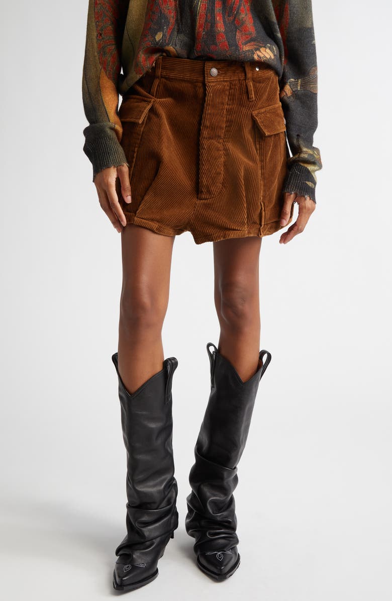 R13 Corduroy Bubble Skort, Main, color, 