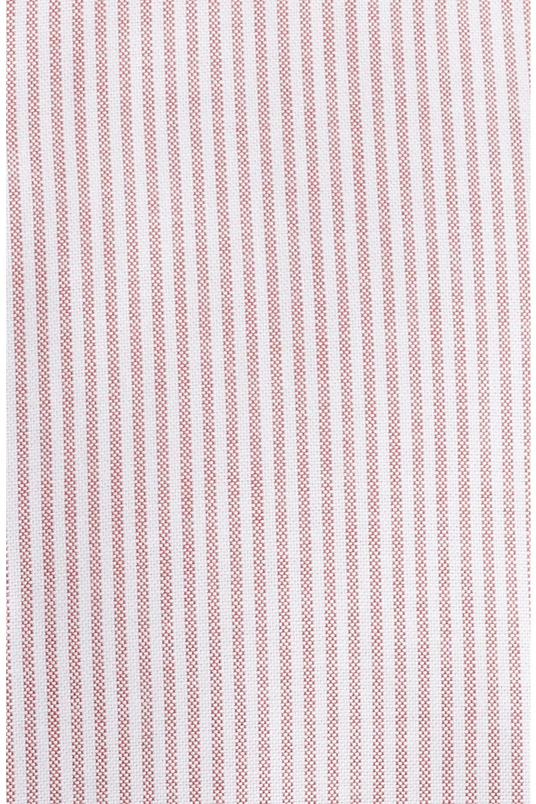 Trim Fit Stripe Cotton Oxford Cloth Dress Shirt, Alternate, color, DARK RED