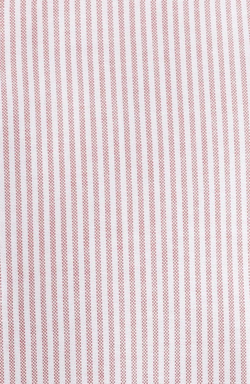 Lorenzo Uomo Trim Fit Stripe Cotton Oxford Cloth Dress Shirt In Pink