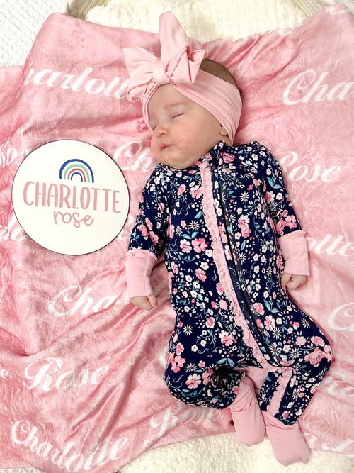 RUFFLEBUTTS RUFFLEBUTTS SOFTSNOOZE BABY GIRLS RUFFLE ONE PIECE CONVERTIBLE PAJAMAS