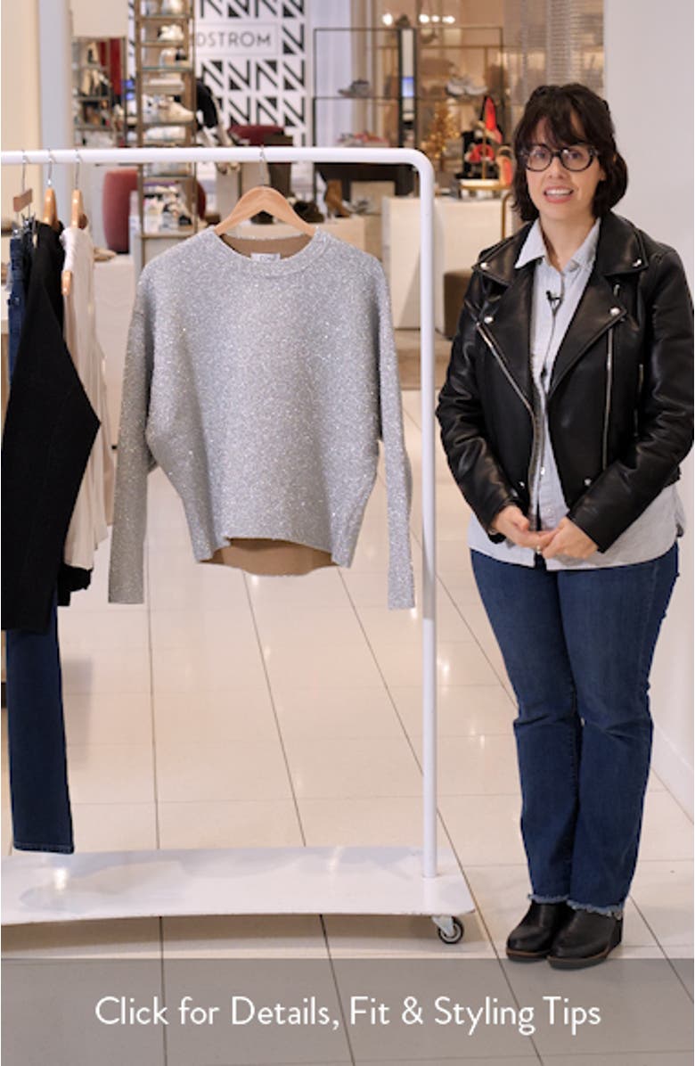 Sparkle Oversize Wool Blend Sweater, sales video thumbnail