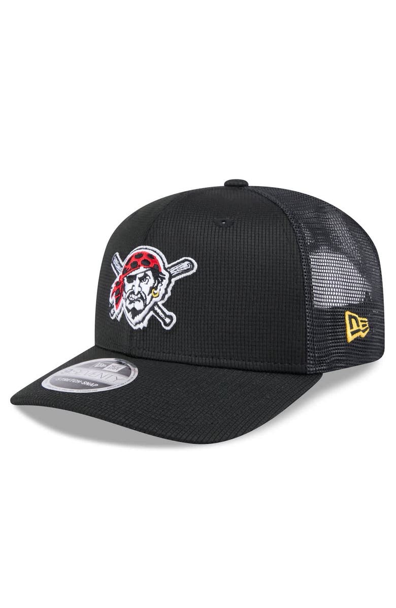 New Era Men's New Era  Black Pittsburgh Pirates 2025 Spring Training 9SEVENTY Stretch-Snap Hat, Alternate, color, 