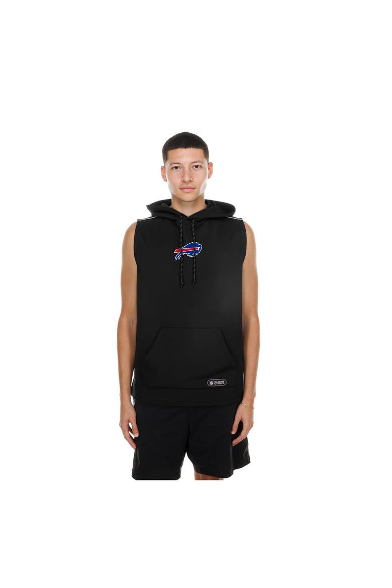 Men's New Era  Black Buffalo Bills Combine Sleeveless Hoodie, Main, color, Black