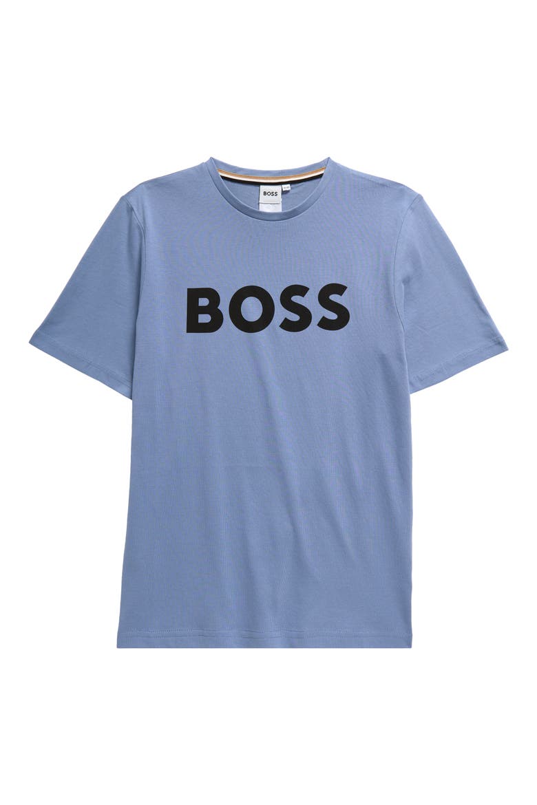 Kids' Logo Cotton Jersey Graphic T-Shirt, Main, color, MEDIUM GREY