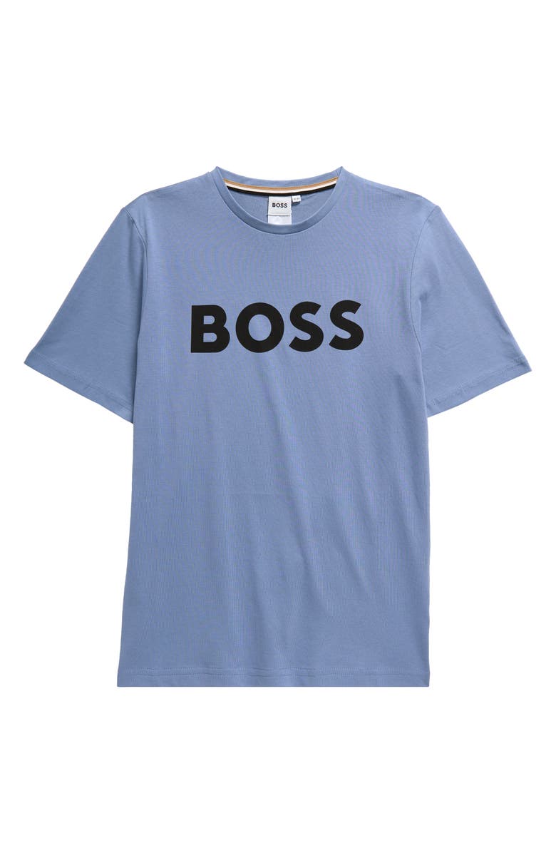 BOSS Kidswear Kids' Logo Cotton Jersey Graphic T-Shirt, Main, color, 
