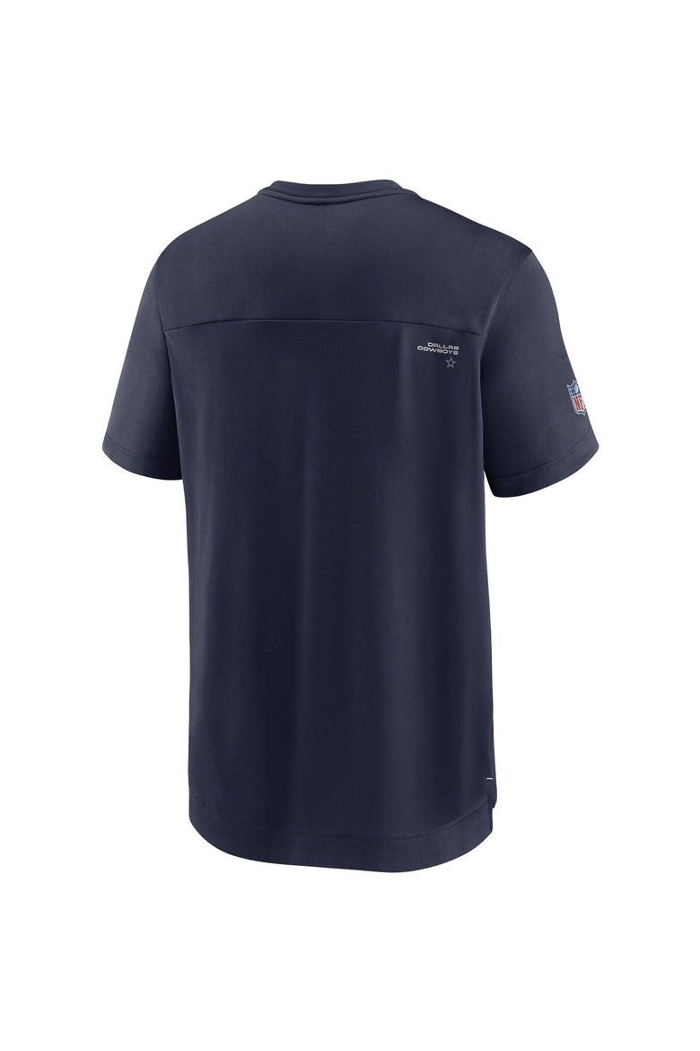 Men's Nike Navy Dallas Cowboys Sideline Coaches Performance V-Neck T-Shirt, Alternate, color, Navy