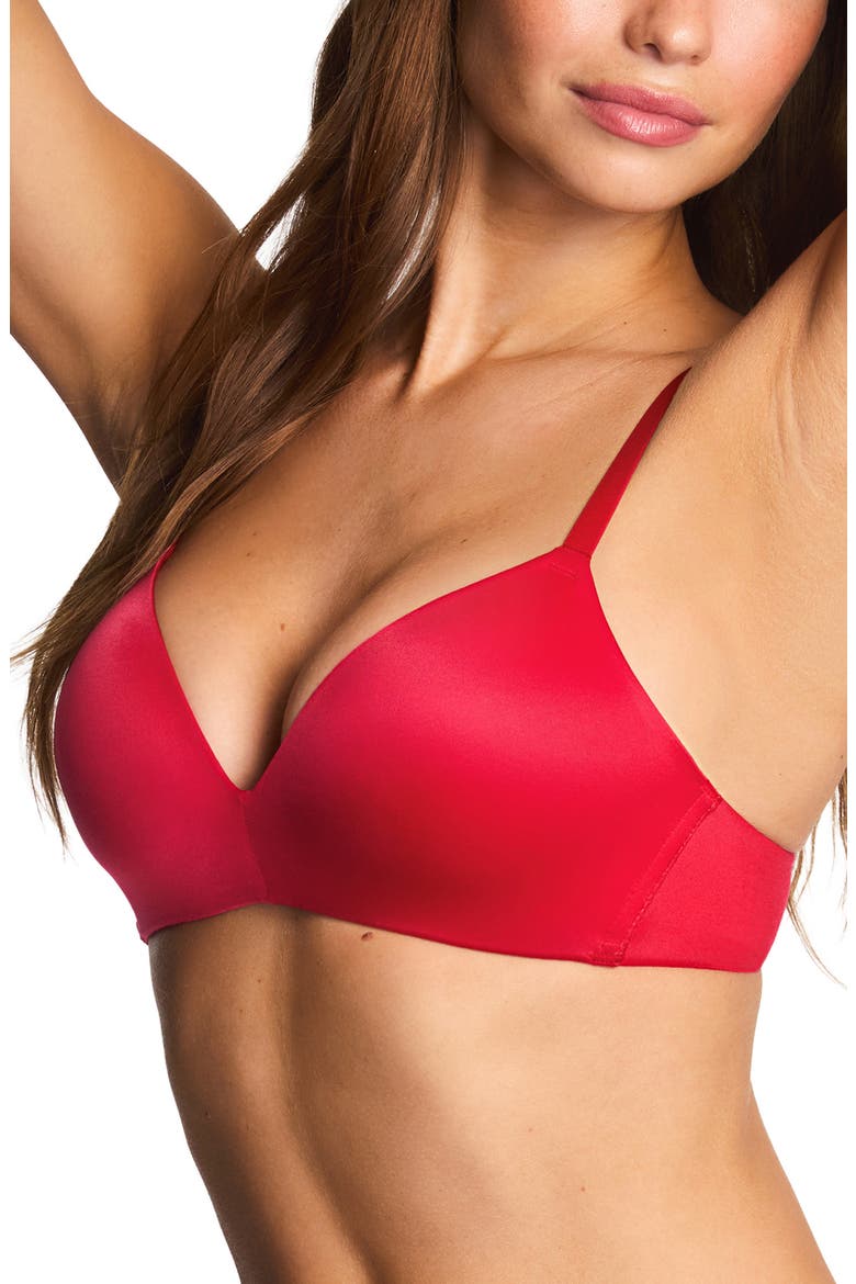 Future Foundation Wireless T-Shirt Bra, Alternate, color, LIPSTICK RED
