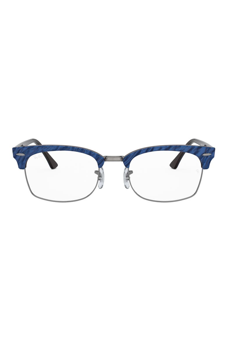 55mm Rectangle Optical Glasses, Main, color, BLUE