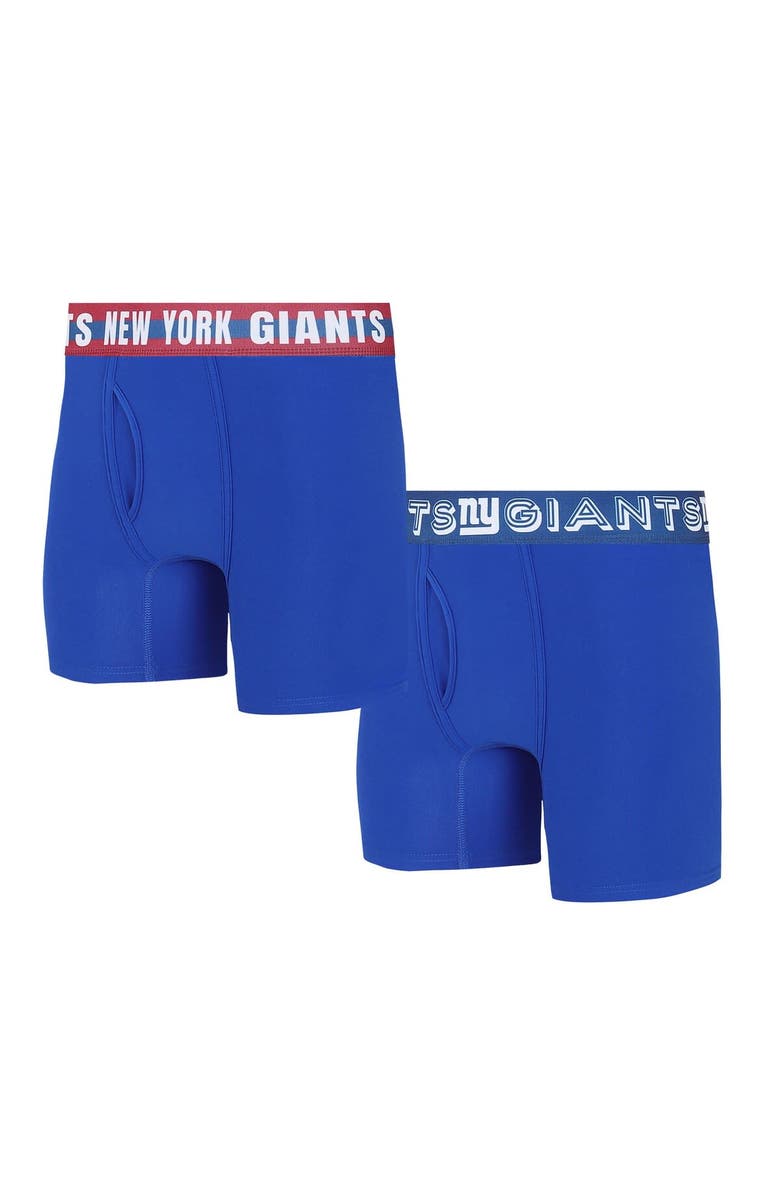 CONCEPTS SPORT Men's Concepts Sport New York Giants Gauge Knit Boxer Brief Two-Pack, Main, color, 