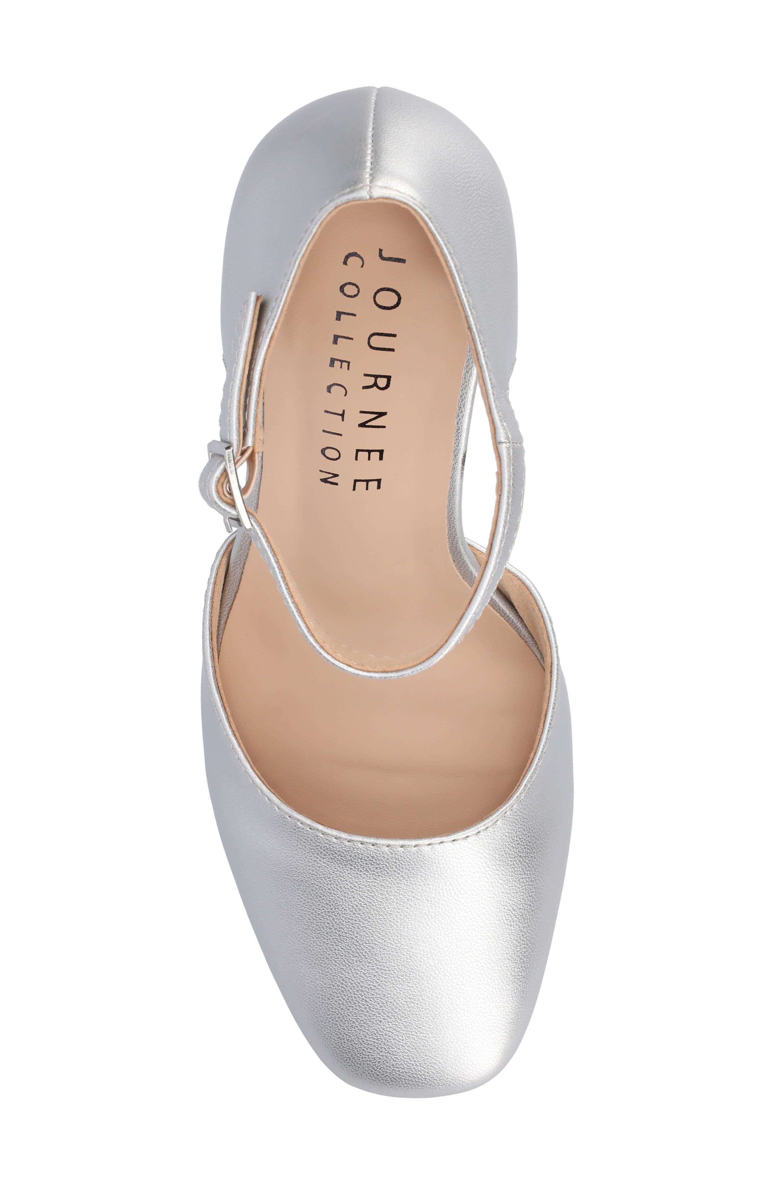 Journee Collection Hesster Mary Jane Pump, Alternate, color, Silver