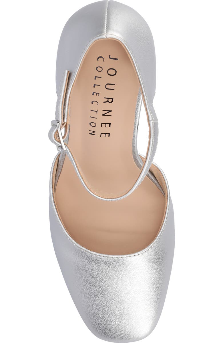 Journee Collection Hesster Mary Jane Pump, Alternate, color, Silver