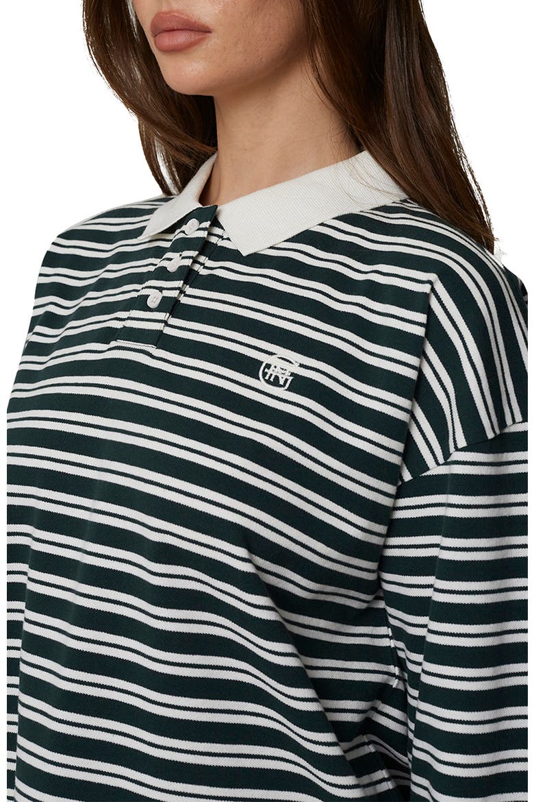 Long Sleeve Striped Polo, Alternate, color, Green