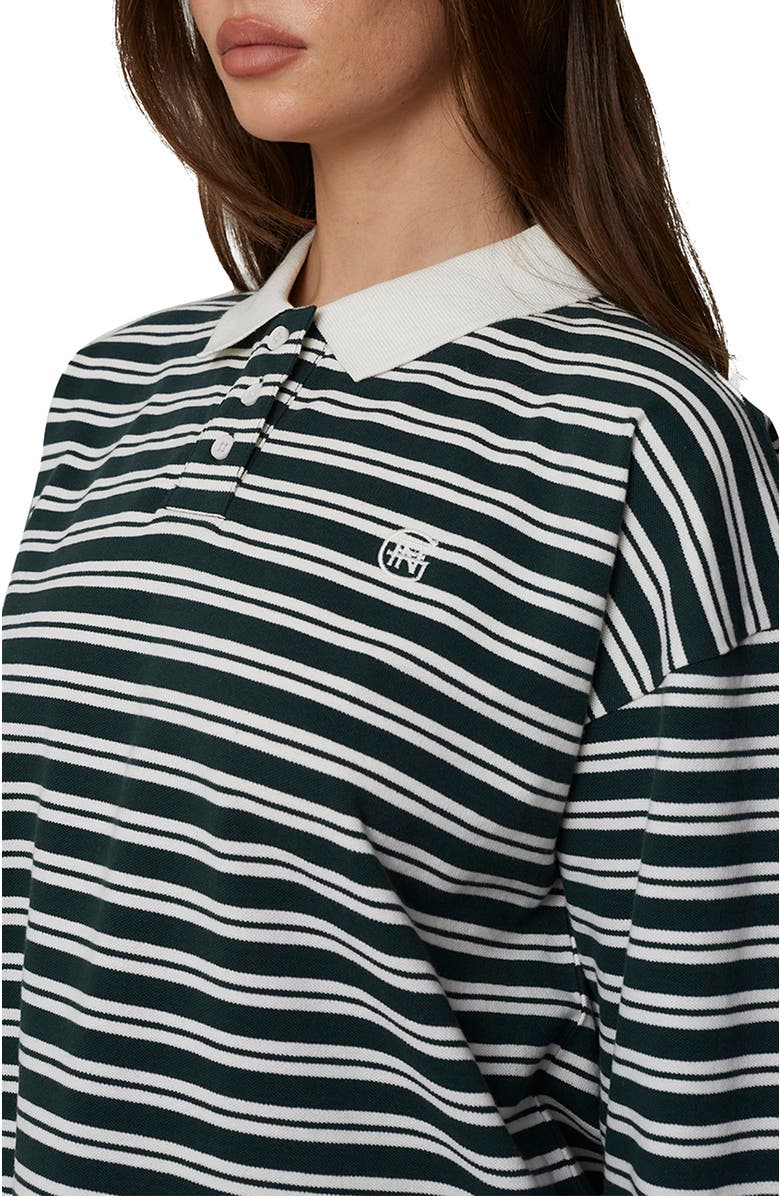 Good For Nothing Long Sleeve Striped Polo, Alternate, color, Green