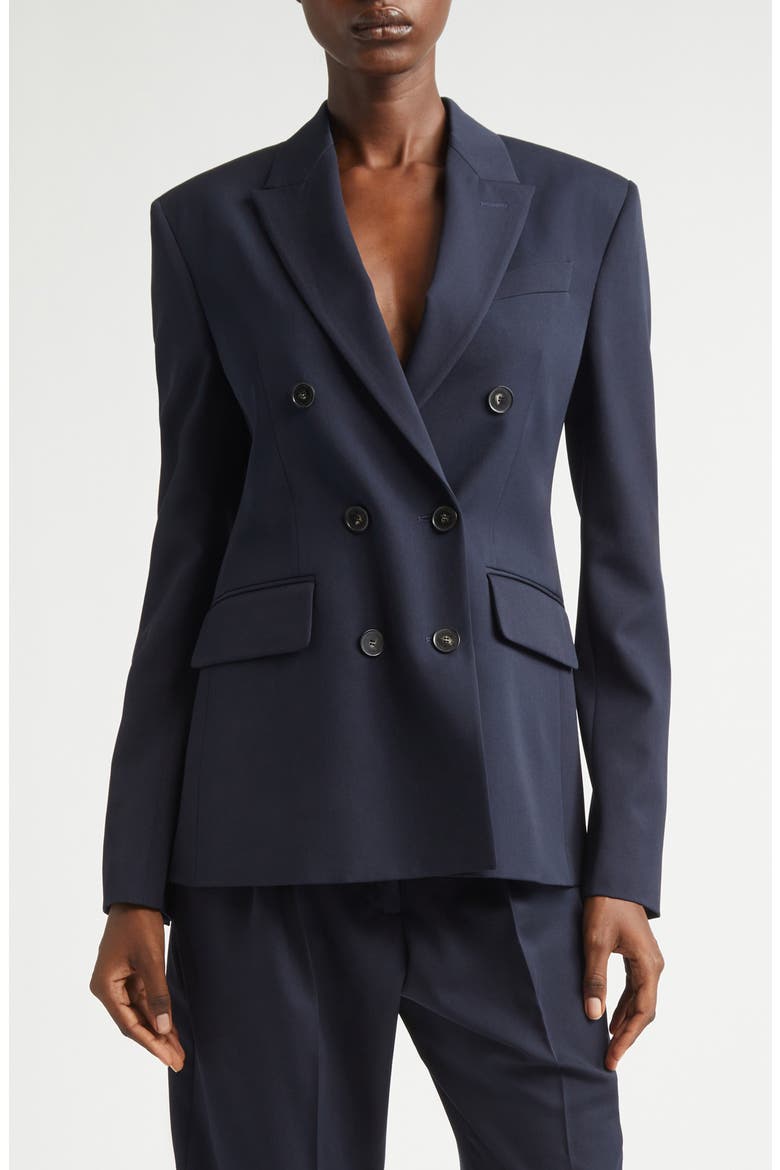 Classic Double Breasted Wool Jacket, Main, color, 4101 - INK