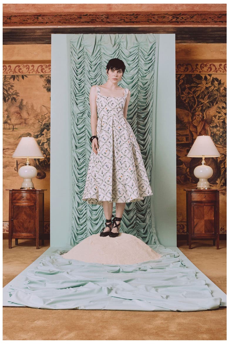 Alcaparra Brisa  Midi Dress, Alternate, color, Ivory