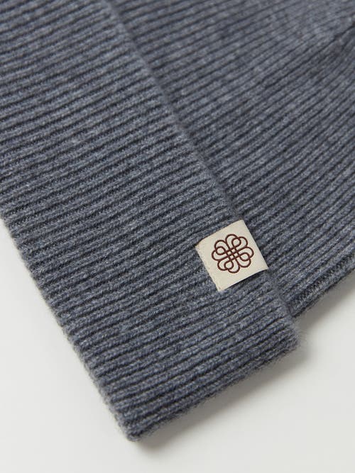 Gobi Cashmere Cashmere Rib Knit Beanie In Gray